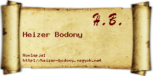Heizer Bodony névjegykártya